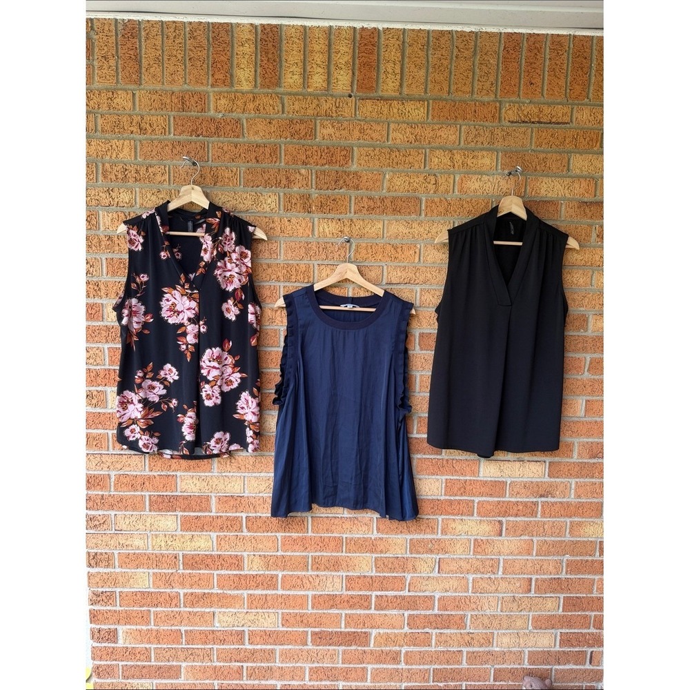 4 Plus Size Blouse Bundle XL-2X Massini, Mossimo, Ophelia Rose Career Work Tops